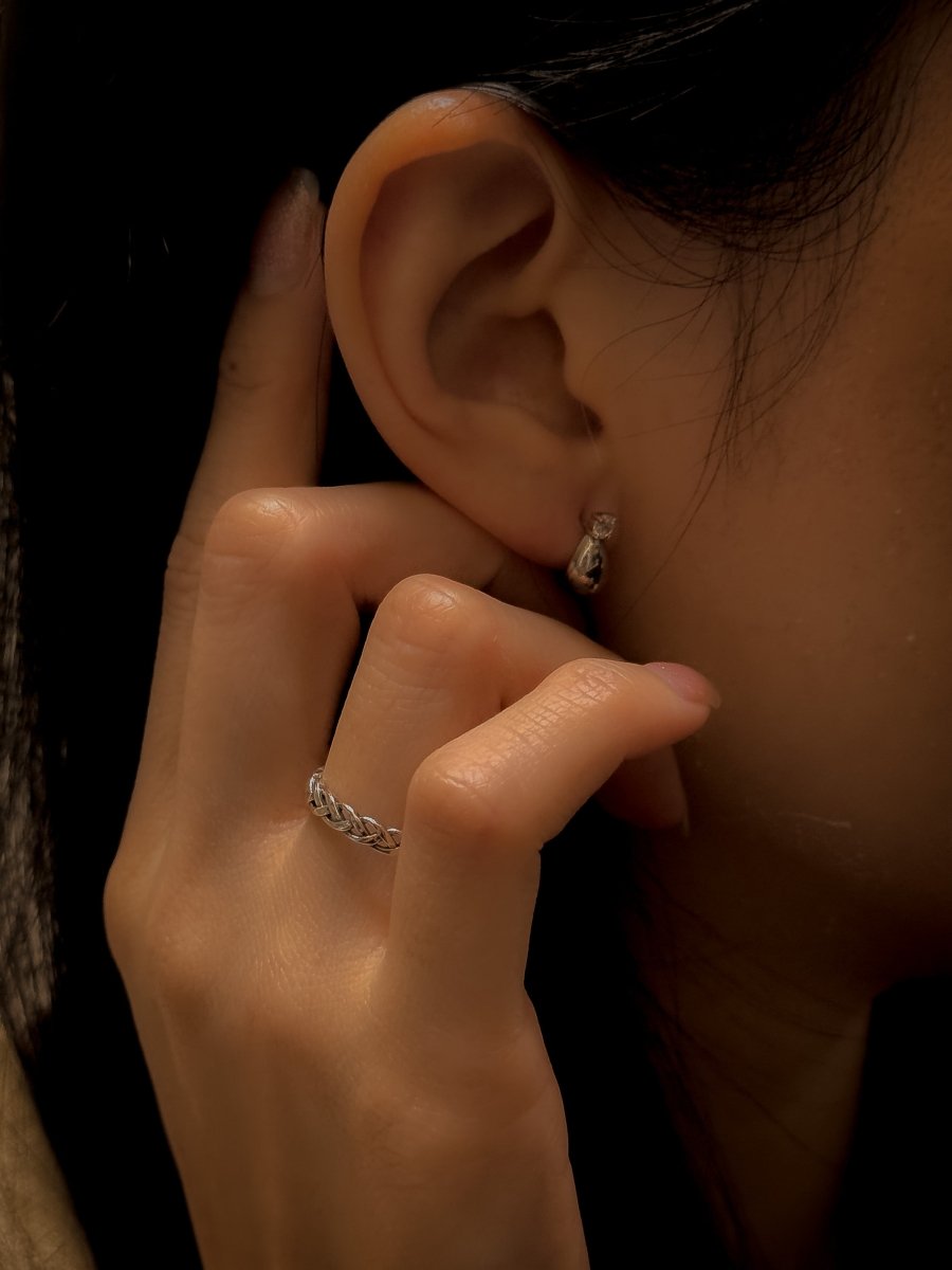 Crystal Lady Silver Earring | Alegant - Alegant