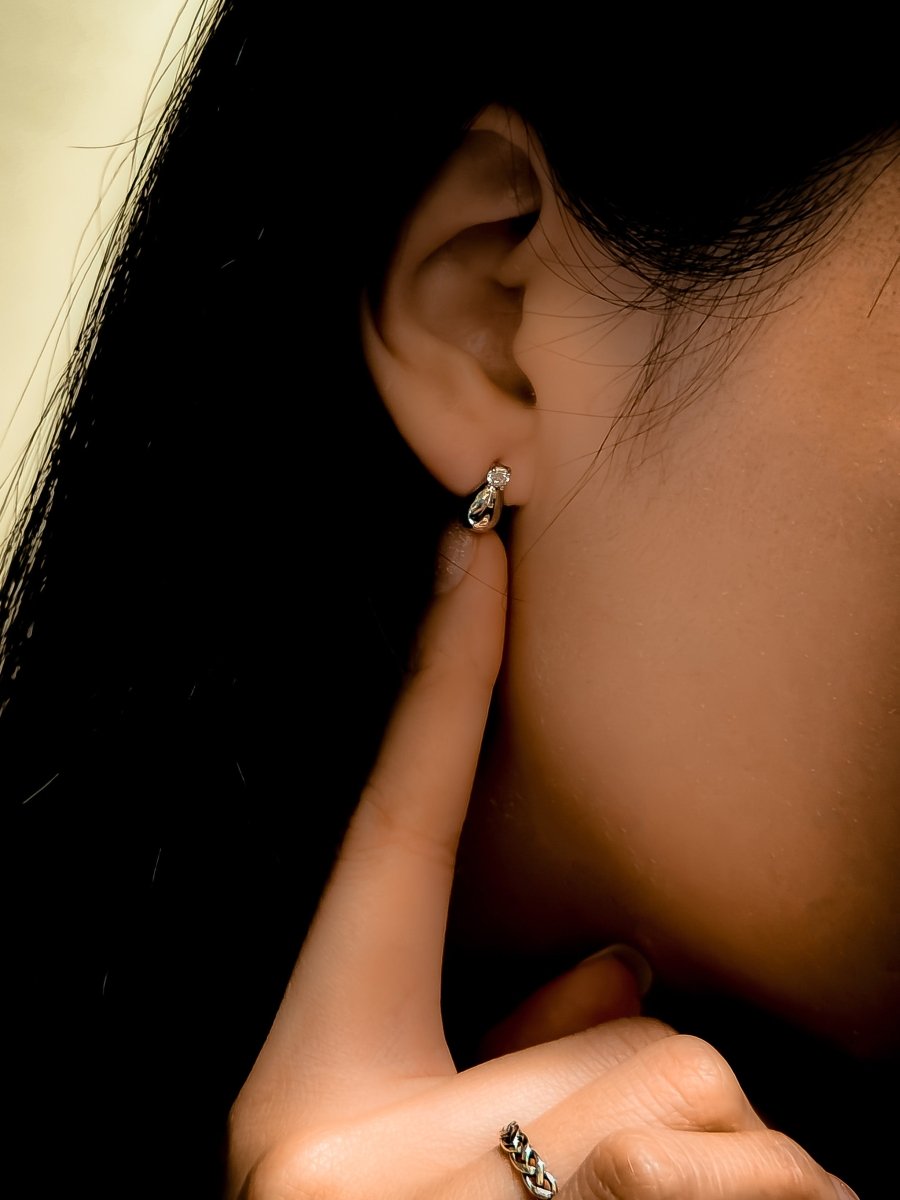 Crystal Lady Silver Earring | Alegant - Alegant