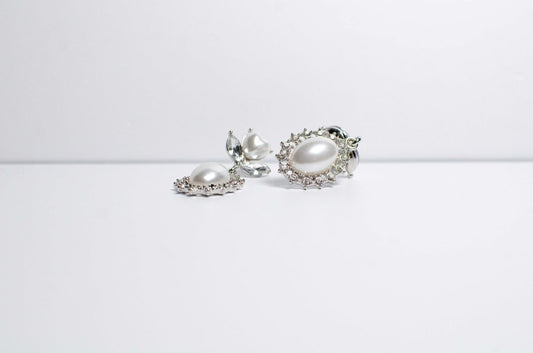 Crystal Pearl Earring | Alegant - Alegant