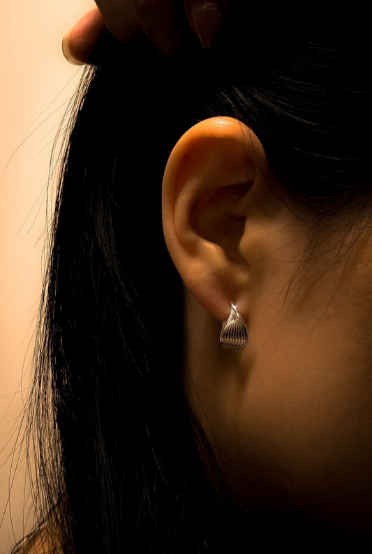 Wavy Silver Earring - Alegant